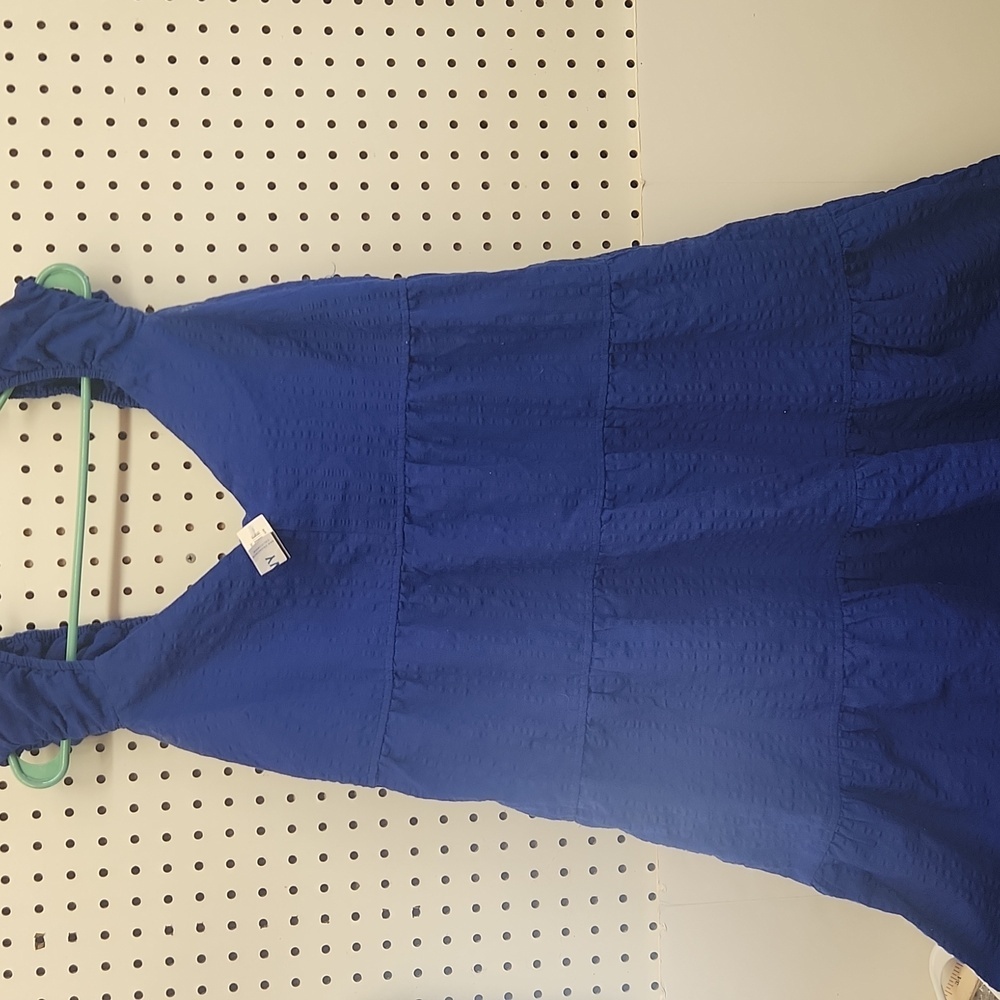 Old Navy Royal Blue Tiered Midi Dress